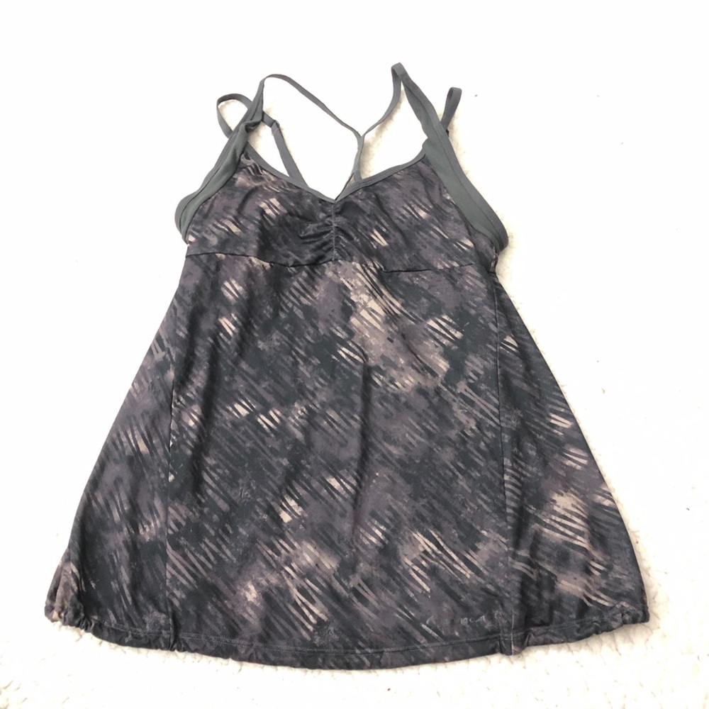 Tank top style swim top with adjustable straps